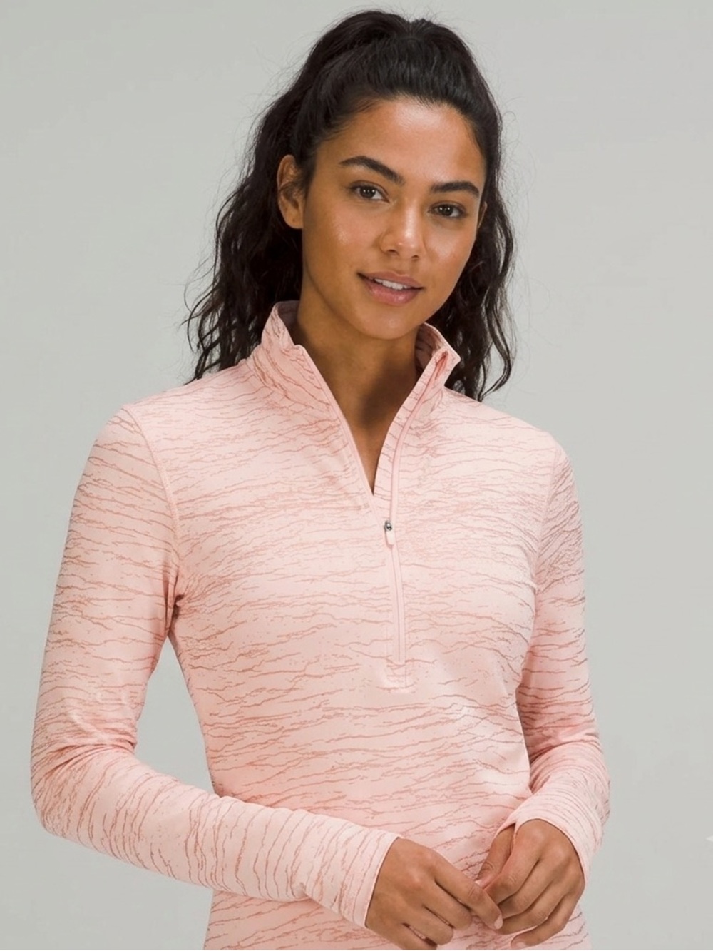 Nike Light Peach Dri-FIT Performance Pro Victory Half Zip Pullover Size Small